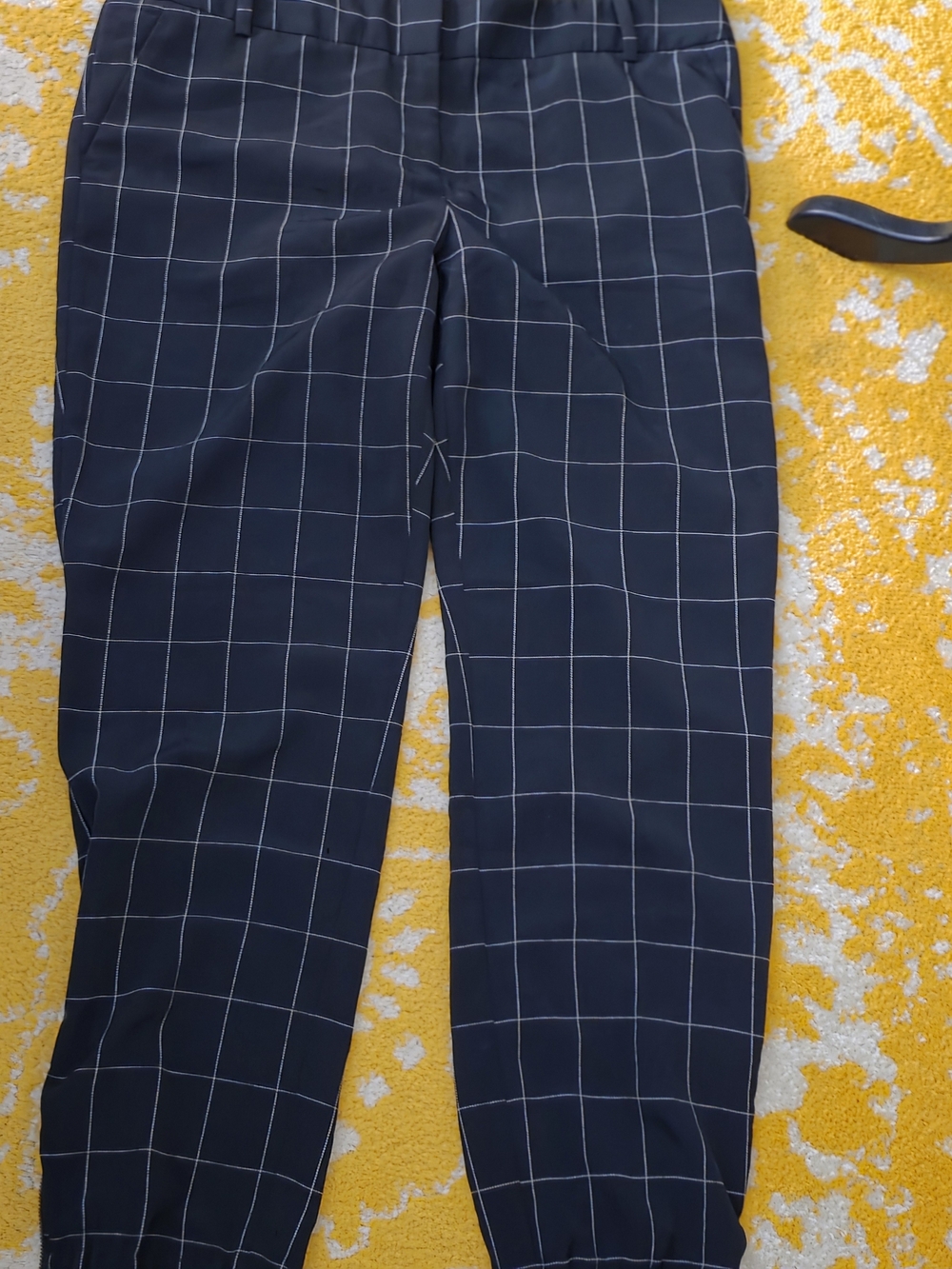 The Limited Navy Windowpane Dress Pants